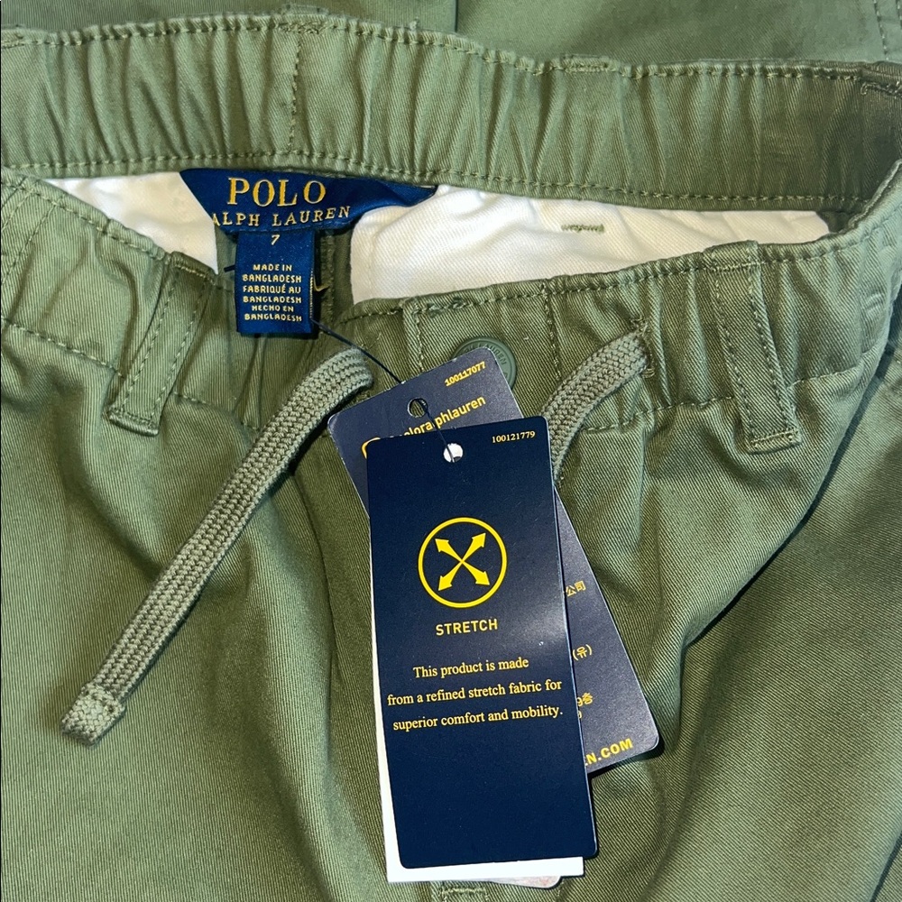 Polo Ralph Lauren Olive Stretch Chino Cargo Pants, 7 - NWT - Picture 4 of 4